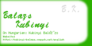 balazs kubinyi business card